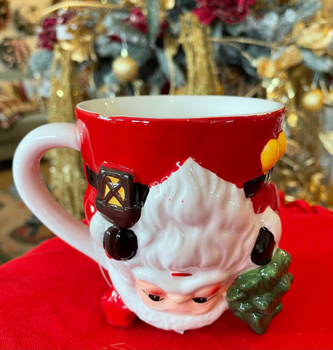TAZA DE PAPÁ NOEL CON ARBOLITO