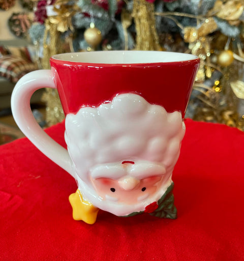 Tazza Natalizia Babbo Natale con Stellina, 13x13cm