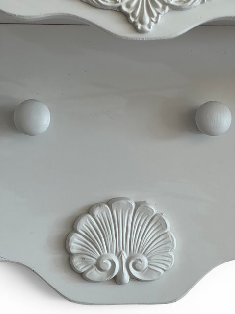 Appendiabiti da Parete Shabby Chic con Mensola Decorata 70x40