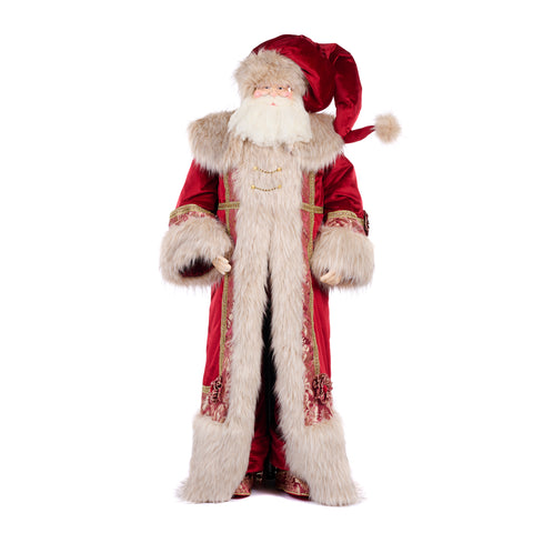 Babbo Natale Cappotto Rosso con Pelliccia – Altezza 180 cm