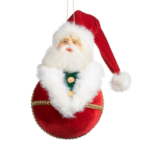 Palla di Natale Babbo Natale Ø20 cm in Velluto Rosso – Goodwill