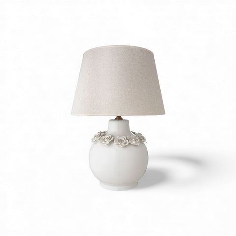 L'Arte di Nacchi - Lampada da Tavolo con Rose in Ceramica 40×40×H57 cm