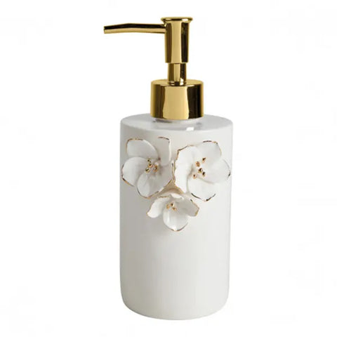 Dispenser Sapone in Ceramica Amour de Fleurs – Mathilde M, 7x18x8cm