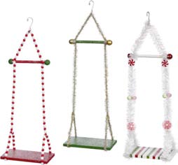 Set 3 Altalene Double Elf – Goodwill by Mark Roberts – Rosso/Verde/Bianco – 33×61 cm