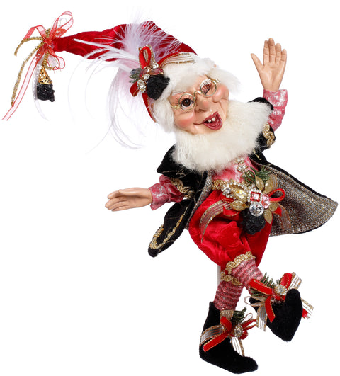 Coal Stocking Elf 25,5 cm – Elfo Natalizio Rosso, Nero e Rosa con Calza del Carbone | Goodwill by Mark Roberts