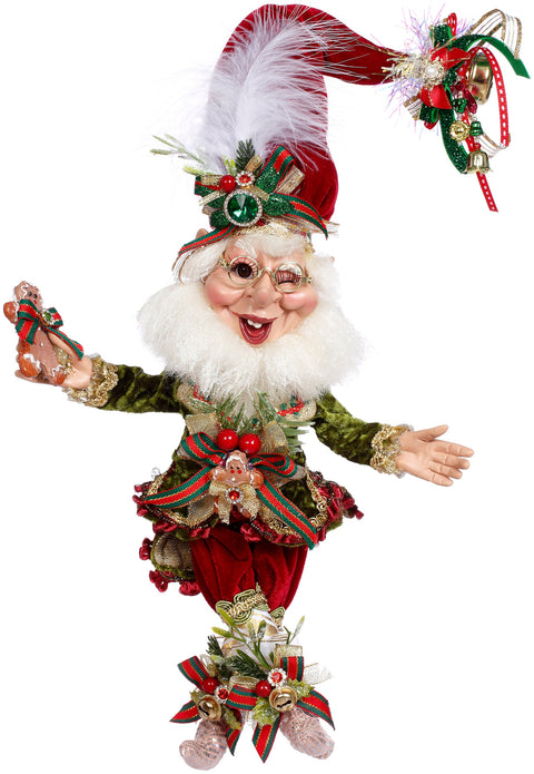 Cookies and Milk Elf 28 cm – Elfo Natalizio con Biscotti e Dettagli in Verde e Bordeaux | Goodwill by Mark Roberts