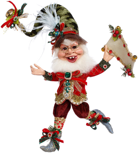 Elfo "On the Naughty List" 28 cm – Decorazione Natalizia Verde e Rossa | Goodwill by Mark Roberts