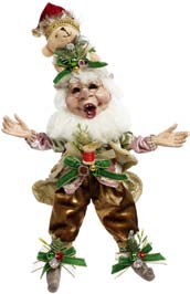Elfo “Teddy Bear” Small – Goodwill by Mark Roberts – Rosa/Verde – 29 cm