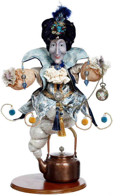 Blue Jin 65 cm – Figura Natalizia da Collezione in Blu e Crema | Goodwill by Mark Roberts