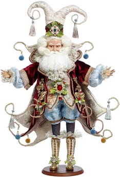 Père Noël dell’Opera Goodwill by Mark Roberts - Edizione Limitata 72,5 cm Blu e Bordeaux