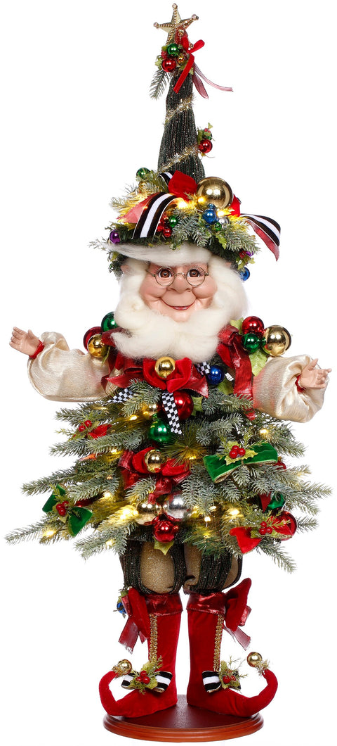 Elfo Albero di Natale con Luci Med (Med Xmas Tree Elf W/Lights) - Mark Roberts per Goodwill, 61 cm