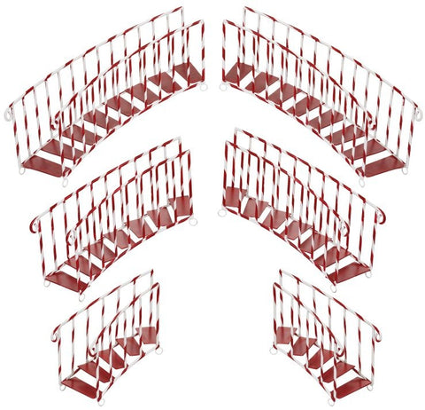 Set 6 Scale Grand Staircase – Goodwill by Mark Roberts – Rosso/Bianco – 41-56 cm