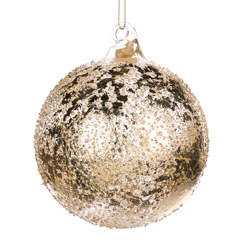 Palla di Vetro Oro/Trasparente 10 cm | Goodwill "Crush Ball"