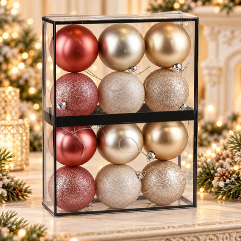 Set of 12 Pink Mix Balls 7cm