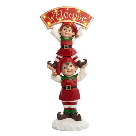 Duendes con inscripción "Bienvenidos" 57cm