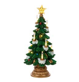 Albero di Natale LED Verde e Bianco 46,5 cm – Decorazione Natalizia con Luci a Batteria