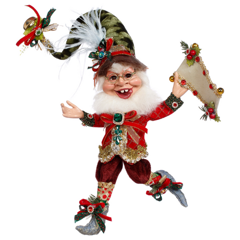 Elfo "On the Naughty List" 28 cm – Decorazione Natalizia Verde e Rossa | Goodwill by Mark Roberts