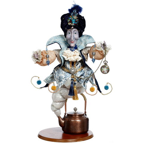 Blue Jin 65 cm – Figura Natalizia da Collezione in Blu e Crema | Goodwill by Mark Roberts