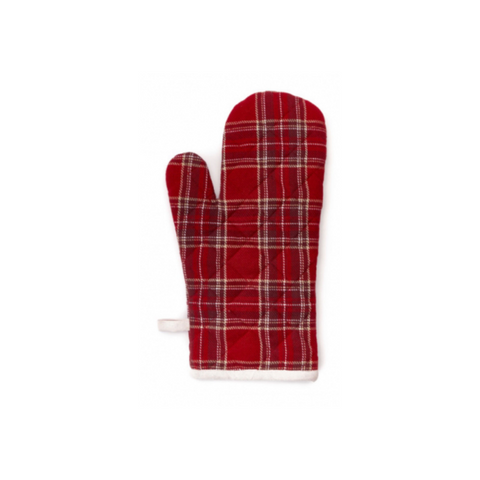 Guanto da Cucina Natalizio Tartan, 19x32cm