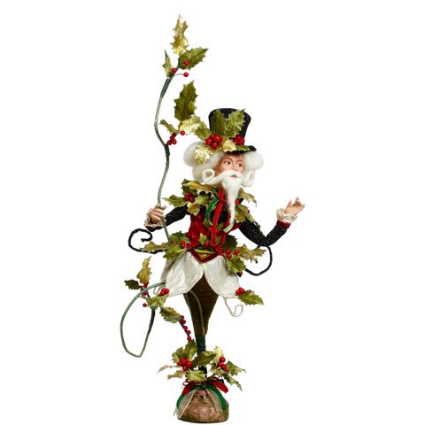 Monsieur Holly Goodwill by Mark Roberts - Edizione Limitata 70 cm Verde e Rosso