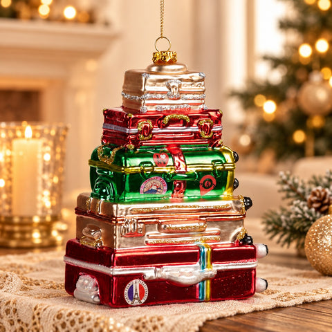 15cm Suitcase Pillar Decoration
