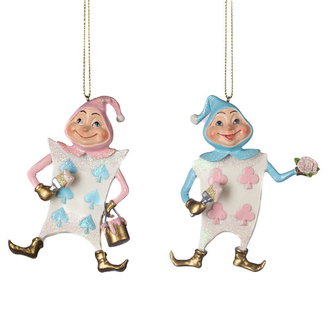 Decorazione Omino Carte da Gioco Rosa/Blu 10 cm – Goodwill Christmas Collection