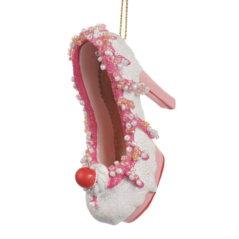 Decorazione Scarpetta Candy Rosa/Bianca 9 cm – Goodwill Christmas Collection