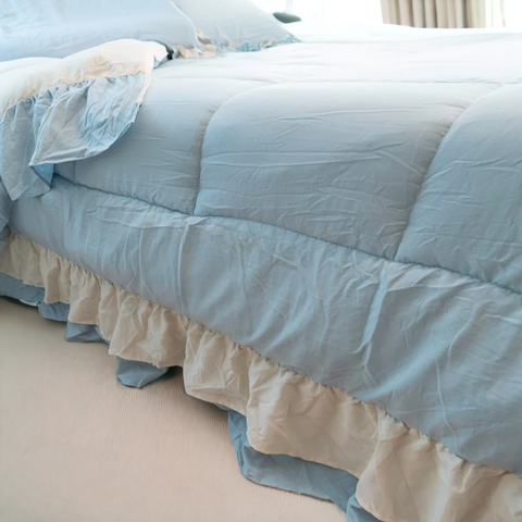 Trapunta Cloud Rouche matrimoniale 260x260 con federe – Varianti colore