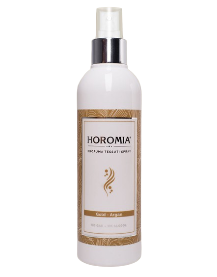 DEODORANTE PER TESSUTI SPRAY FRAGRANZA GOLD ARGAN HOROMIA