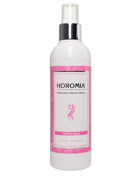 DEODORANTE PER TESSUTI SPRAY FRAGRANZA SOFFICE TALCO HOROMIA