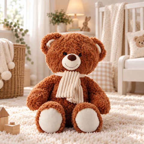 Orsetto Dolce in Peluche con Sciarpa - 30x20x50 cm