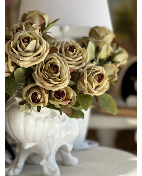 Olive green roses