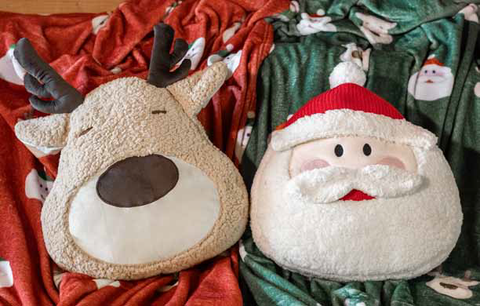 Cuscino Natalizio Santa o Reindeer 45 cm – Decorazione Morbida per la Casa di Natale