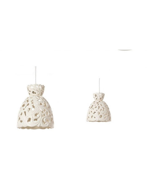 Lampadario campana in ceramica