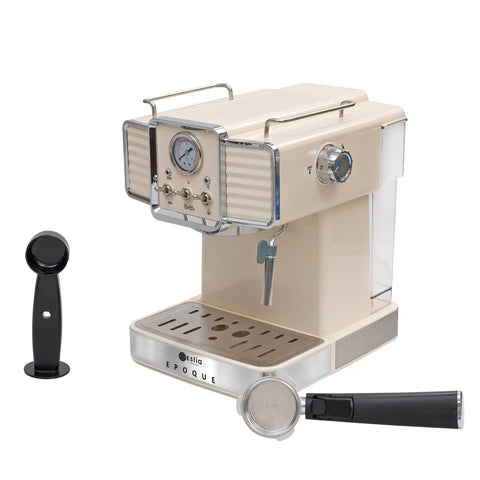 Macchina da Caffè Espresso "Epoque" Crema Retrò - 1.5LT 20bar 1350W, Estia Home