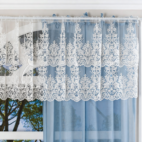 Mantovana Doppia in Pizzo - Linea Kathreen, 220x85cm