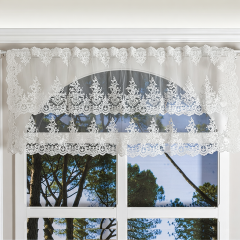 Mantovana Doppia in Pizzo - Linea Moon, 180x75cm