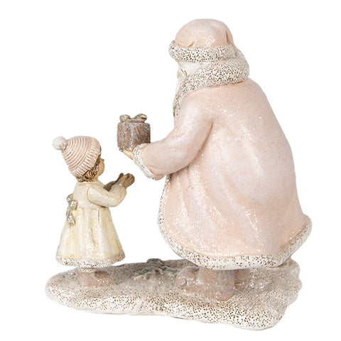 Statuina Babbo Natale distribuisce doni