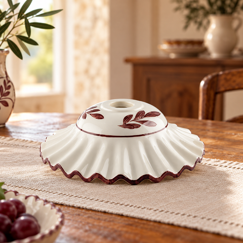 Diffusore di Ricambio in Ceramica Decorata a Mano – Be Light Bistrot, Ø30 cm ambientata