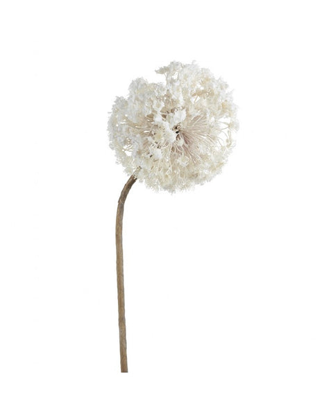 Snow Dandelion Ball Stem Bianco 90 cm – Goodwill Fiore Decorativo Innevato
