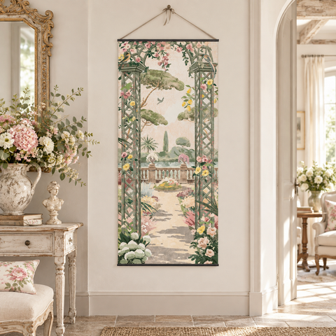 Tela Trompe-l'œil Giardino Bucolico – Mathilde M, 90x200cm