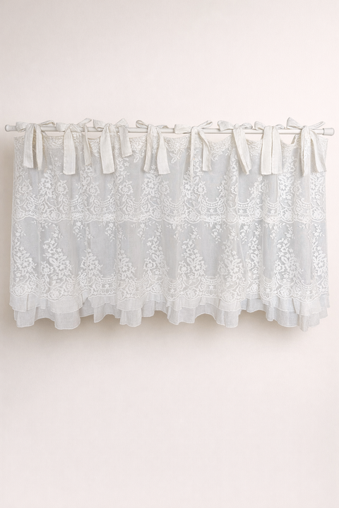 Mantovana doppiata in Pizzo Royale e Cotone - 140x70 cm