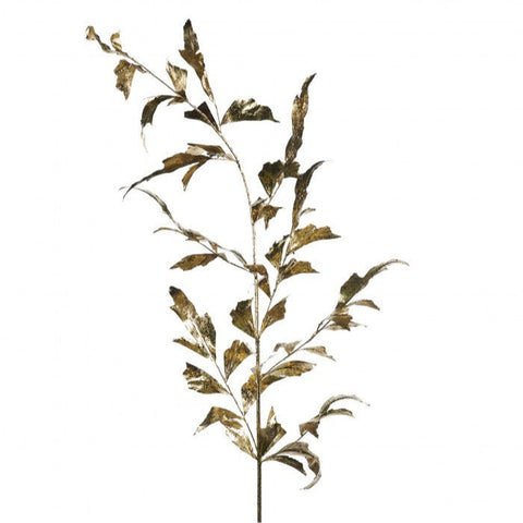 Stelo Decorativo Foglie Lunghe Dorate Metallizzate 134 cm – Goodwill