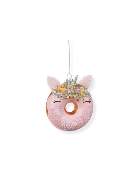 Decorazione Donut Unicorno Rosa/Bianco 12 cm – Goodwill Christmas Collection