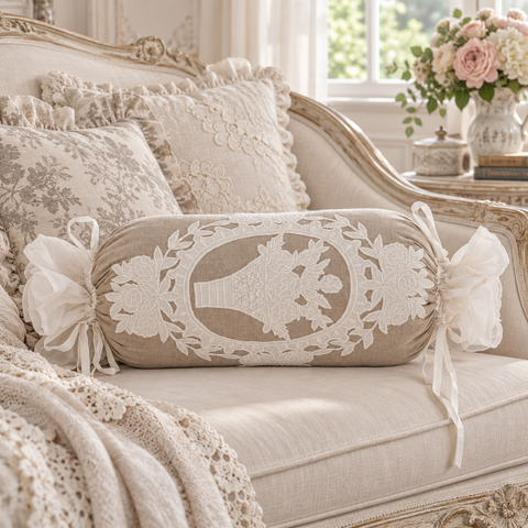 Cuscino Caramella in Misto Lino - Soffio Collection by Blanc Mariclò, 30x50cm