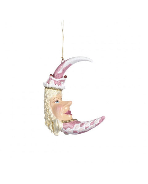 Addobbo Natalizio Luna Candy 12 cm – Goodwill, ornamento in vetro dipinto a mano