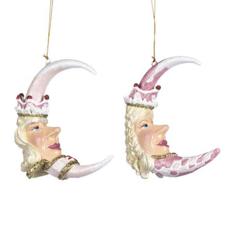 Addobbo Natalizio Luna Candy 12 cm – Goodwill, ornamento in vetro dipinto a mano
