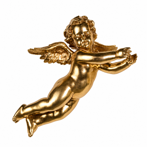 Cherubino Decorativo Dorato da Parete – Goodwill, 43cm