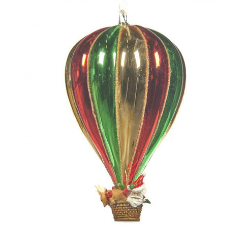 Addobbo Natalizio Goodwill "Mongolfiera" 13 cm – Decorazione in vetro soffiato dipinta a mano