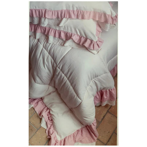 Trapunta Cloud Rouche matrimoniale 260x260 con federe – Varianti colore